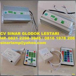 RGB LED Controller Lampu RGB Strip LED 4 way dan 10 way dan Trafo Waterproof